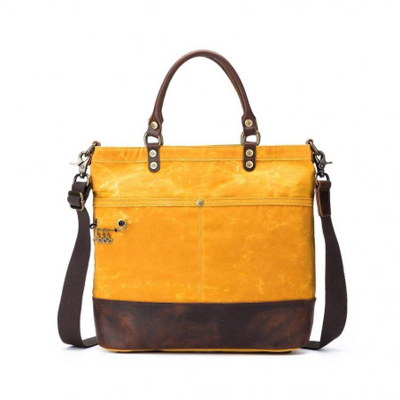Della Q Canvas tote (Mustard yellow)